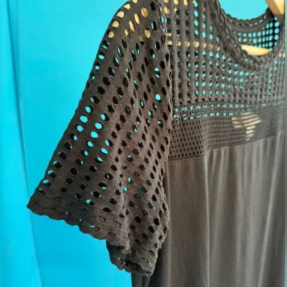 Michael Kors Women's Eyelet Cutout Dress Black Size S - Picture 4 of 15